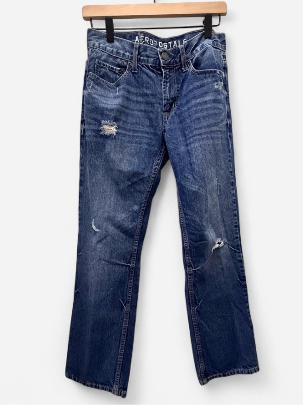 Y2K Aeropostale Distressed Bootcut Benton Jeans EUC 27/30 Women’s Denim